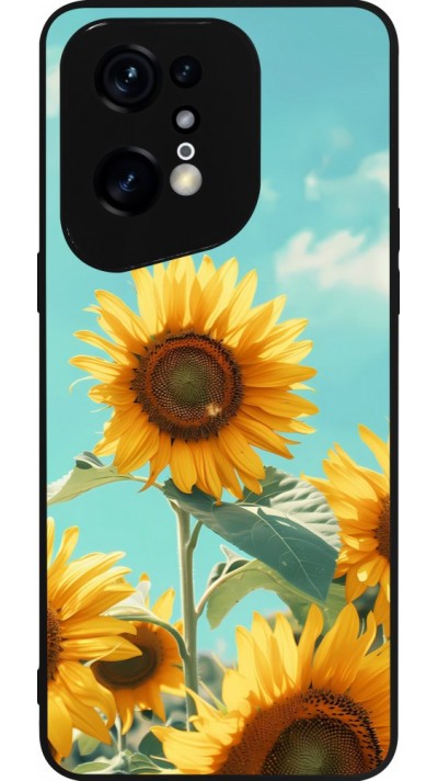 OPPO Find X5 Pro Case Hülle - Silikon schwarz Sunflowers Summer 2026