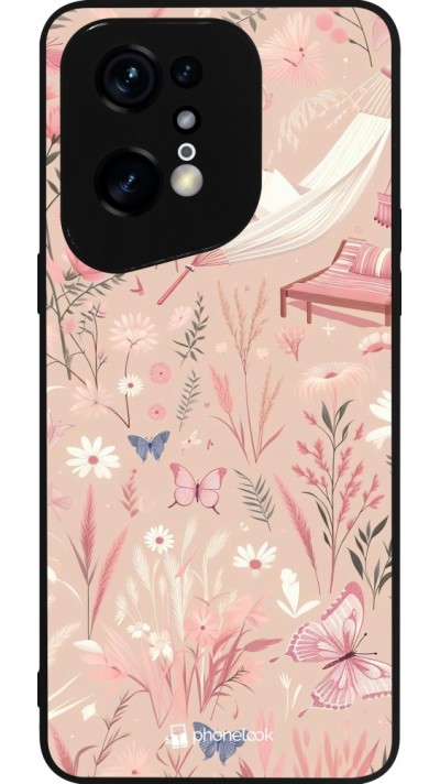 OPPO Find X5 Pro Case Hülle - Silikon schwarz Sommer Pastellmuster