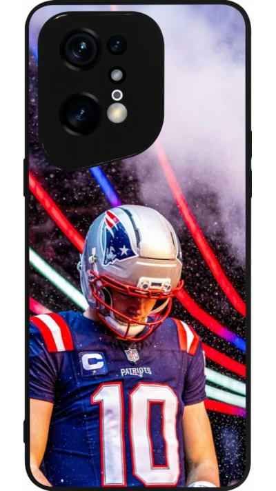Coque OPPO Find X5 Pro - Silicone rigide noir Super Bowl 26 Patriots 3