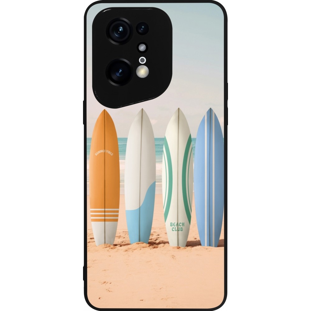 OPPO Find X5 Pro Case Hülle - Silikon schwarz Summer surfboard 2025