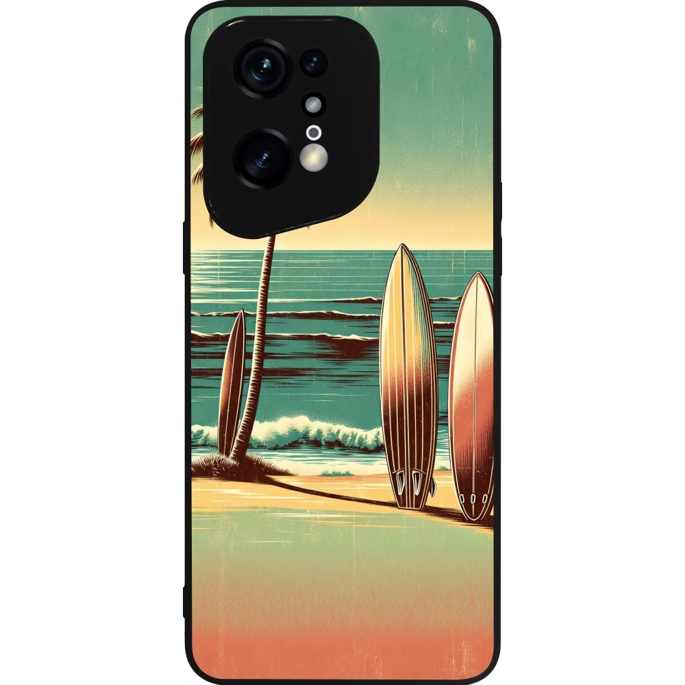 OPPO Find X5 Pro Case Hülle - Silikon schwarz Surf Paradise