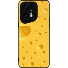 Coque OPPO Find X5 Pro - Silicone rigide noir Fête Nationale Suisse Cheese