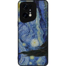 Coque OPPO Find X5 Pro - Silicone rigide noir Tableau art - La Nuit étoilée - Van Gogh