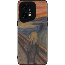 Coque OPPO Find X5 Pro - Silicone rigide noir Tableau art - Le Cri - Edvard Munch
