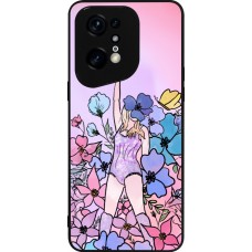 OPPO Find X5 Pro Case Hülle - Silikon schwarz Taylor Swift Sketch - Pink