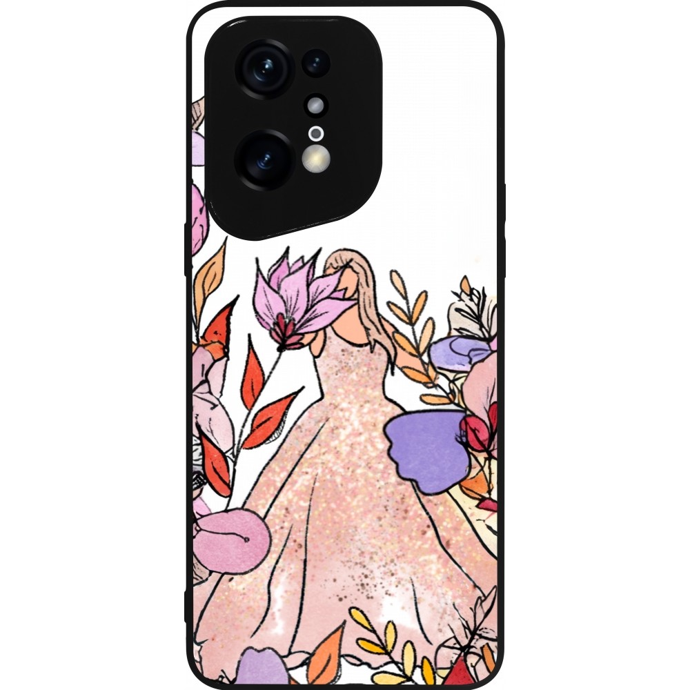 Coque OPPO Find X5 Pro - Silicone rigide noir Taylor Swift Sketch - White