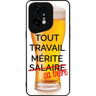 OPPO Find X5 Pro Case Hülle - Silikon schwarz Tout travail mérite sa bière
