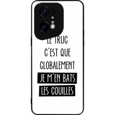 Coque OPPO Find X5 Pro - Silicone rigide noir Le truc globalement bats les couilles