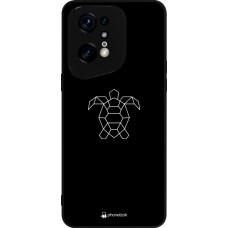OPPO Find X5 Pro Case Hülle - Silikon schwarz Turtles lines on black