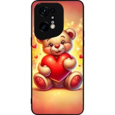 OPPO Find X5 Pro Case Hülle - Silikon schwarz Valentin 2024 Teddy Liebe