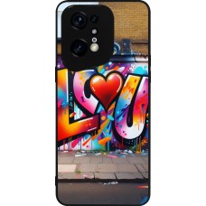 OPPO Find X5 Pro Case Hülle - Silikon schwarz Valentin 2025 Liebe U Tag