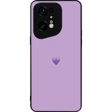 OPPO Find X5 Pro Case Hülle - Silikon schwarz Valentine 2023 purpule single heart