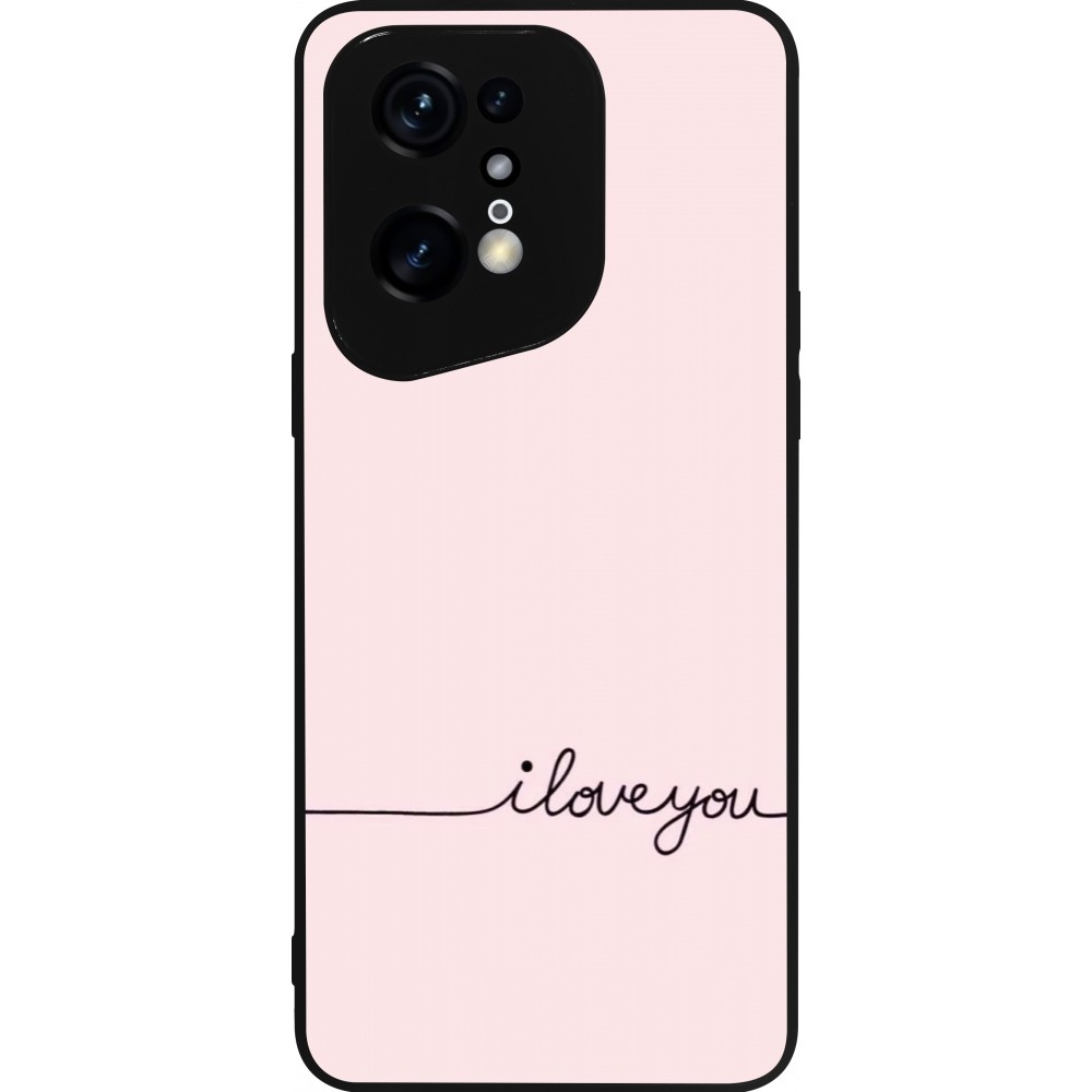 OPPO Find X5 Pro Case Hülle - Silikon schwarz Valentine 2023 i love you writing