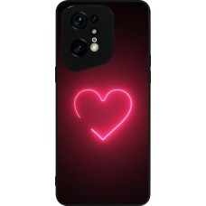 OPPO Find X5 Pro Case Hülle - Silikon schwarz Valentine 2023 single neon heart