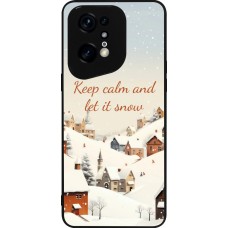 Coque OPPO Find X5 Pro - Silicone rigide noir Winter 25 Winter Keep calm and let it snow