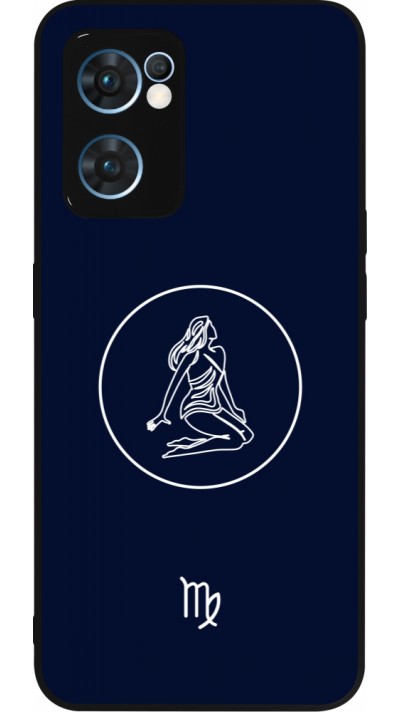Coque OPPO Reno7 5G - Silicone rigide noir Astrologie Vierge