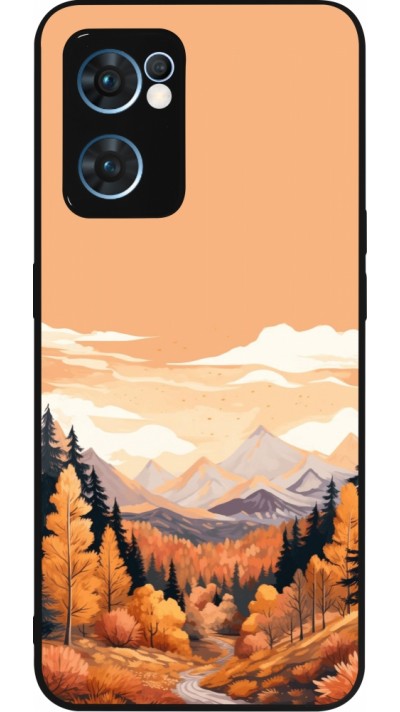 Coque OPPO Reno7 5G - Silicone rigide noir Autumn 25 Mountains