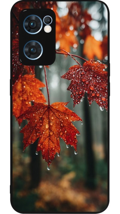 Coque OPPO Reno7 5G - Silicone rigide noir Autumn 25 Rain
