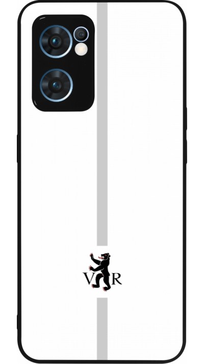 OPPO Reno7 5G Case Hülle - Silikon schwarz Kanton AR weiss