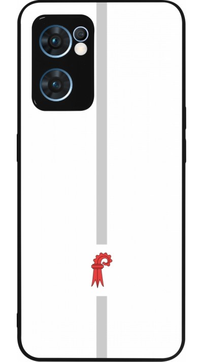 OPPO Reno7 5G Case Hülle - Silikon schwarz Kanton BL weiss