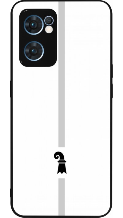 OPPO Reno7 5G Case Hülle - Silikon schwarz Kanton BS weiss
