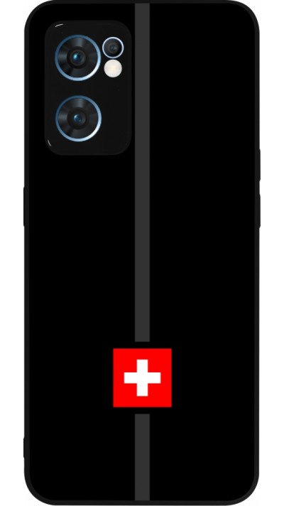 OPPO Reno7 5G Case Hülle - Silikon schwarz Kanton CH schwarz