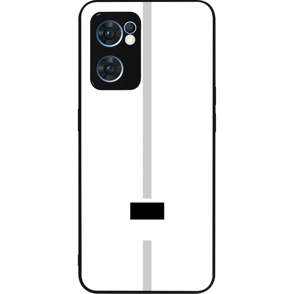 OPPO Reno7 5G Case Hülle - Silikon schwarz Kanton FR weiss