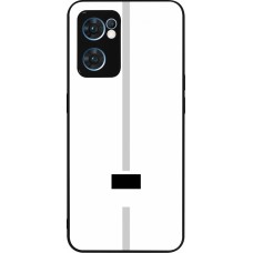 OPPO Reno7 5G Case Hülle - Silikon schwarz Kanton FR weiss