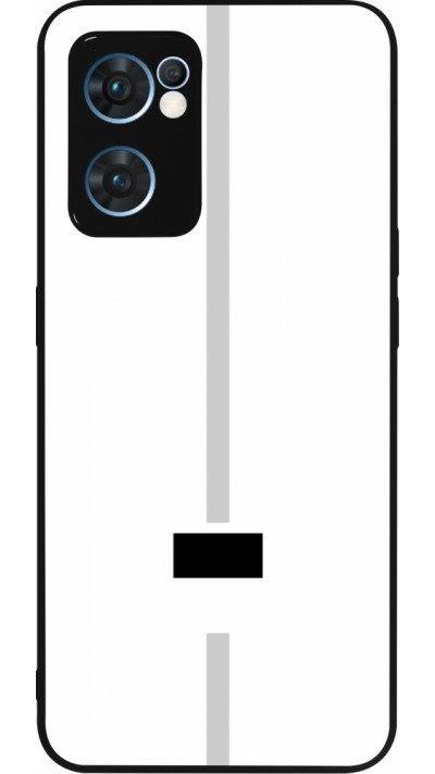 OPPO Reno7 5G Case Hülle - Silikon schwarz Kanton FR weiss