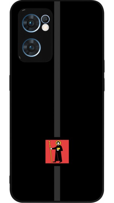 OPPO Reno7 5G Case Hülle - Silikon schwarz Kanton GL schwarz