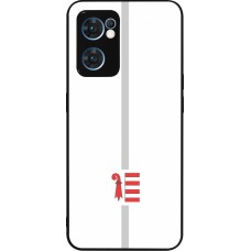 OPPO Reno7 5G Case Hülle - Silikon schwarz Kanton JU weiss