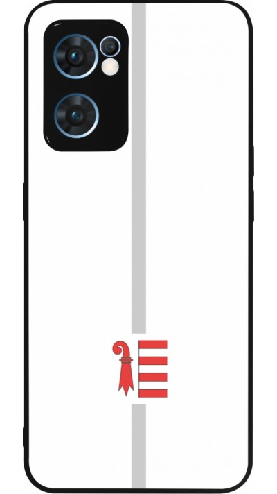 OPPO Reno7 5G Case Hülle - Silikon schwarz Kanton JU weiss