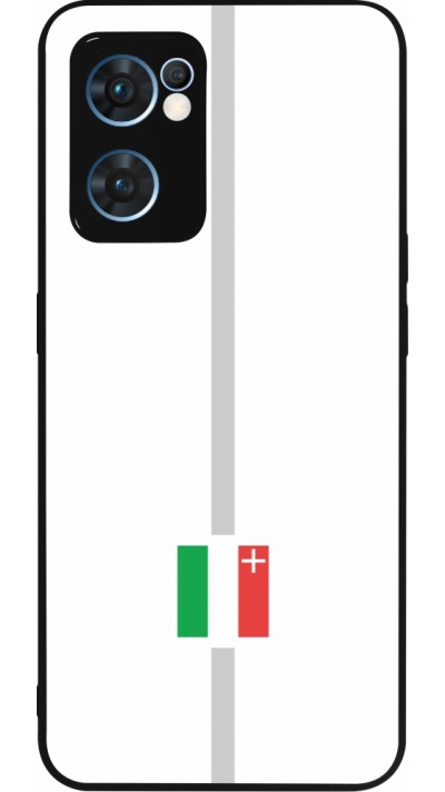 OPPO Reno7 5G Case Hülle - Silikon schwarz Kanton NE weiss