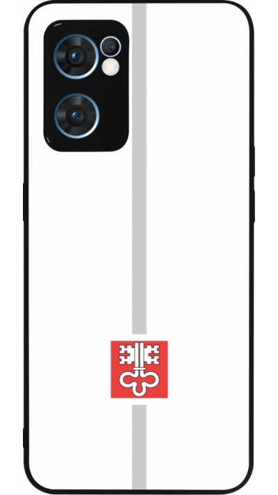 OPPO Reno7 5G Case Hülle - Silikon schwarz Kanton NW weiss