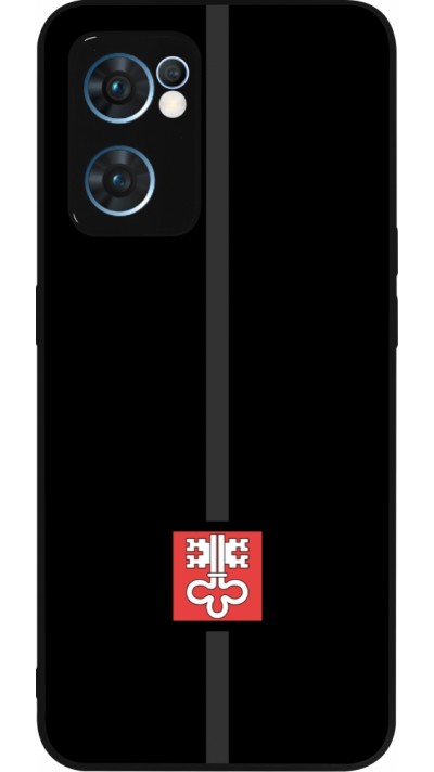 OPPO Reno7 5G Case Hülle - Silikon schwarz Kanton NW schwarz