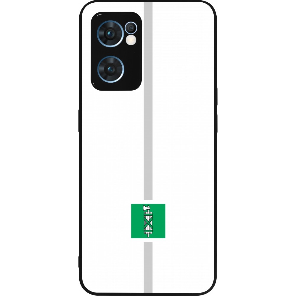 OPPO Reno7 5G Case Hülle - Silikon schwarz Kanton SG weiss