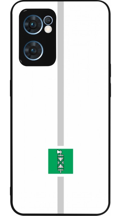 OPPO Reno7 5G Case Hülle - Silikon schwarz Kanton SG weiss