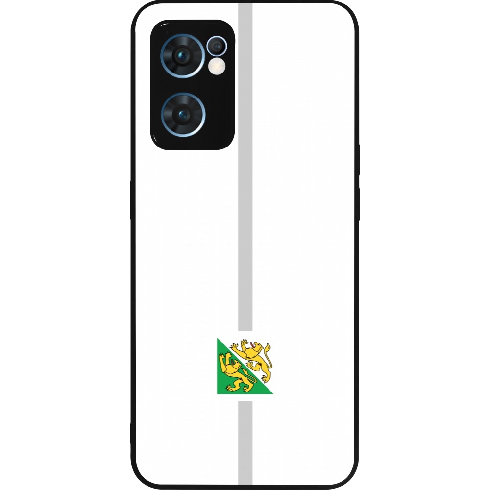 OPPO Reno7 5G Case Hülle - Silikon schwarz Kanton TG weiss