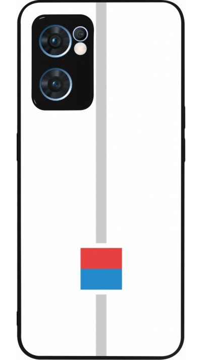 OPPO Reno7 5G Case Hülle - Silikon schwarz Kanton TI weiss