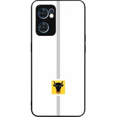Coque OPPO Reno7 5G - Silicone rigide noir Canton UR blanc