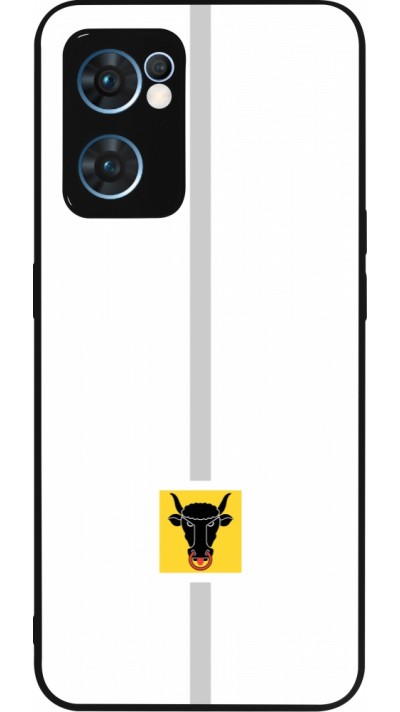 OPPO Reno7 5G Case Hülle - Silikon schwarz Kanton UR weiss