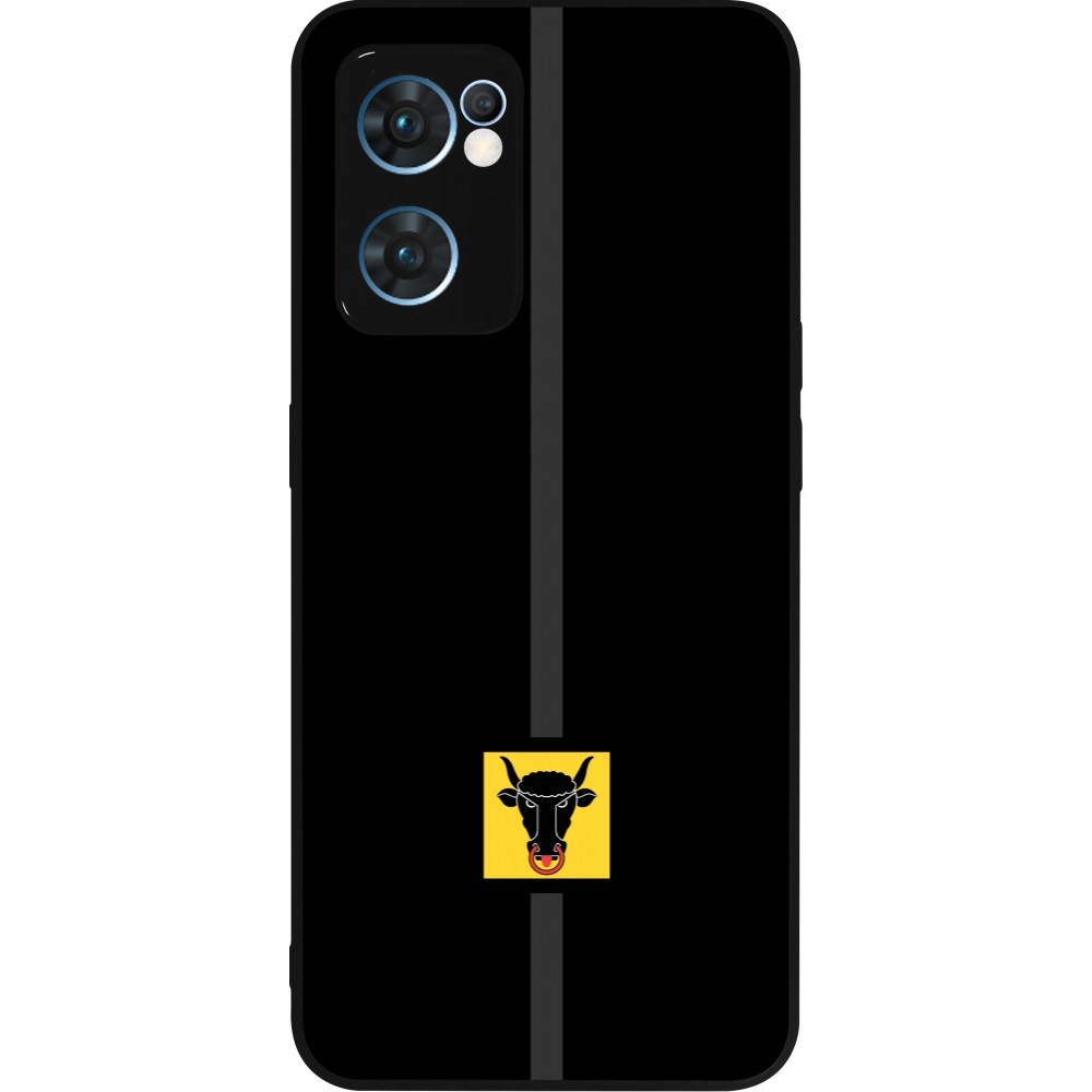 OPPO Reno7 5G Case Hülle - Silikon schwarz Kanton UR schwarz