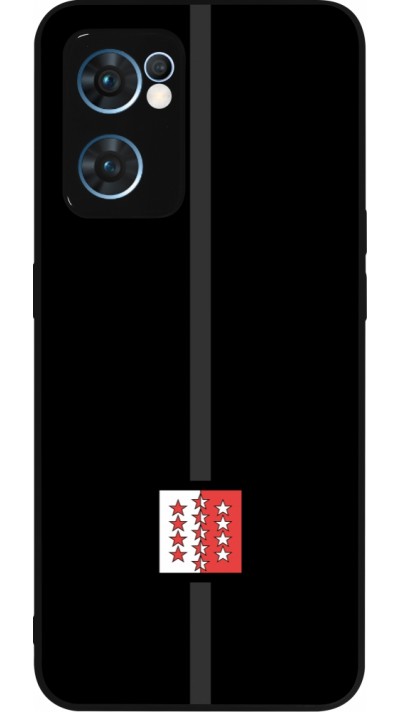 OPPO Reno7 5G Case Hülle - Silikon schwarz Kanton VS schwarz