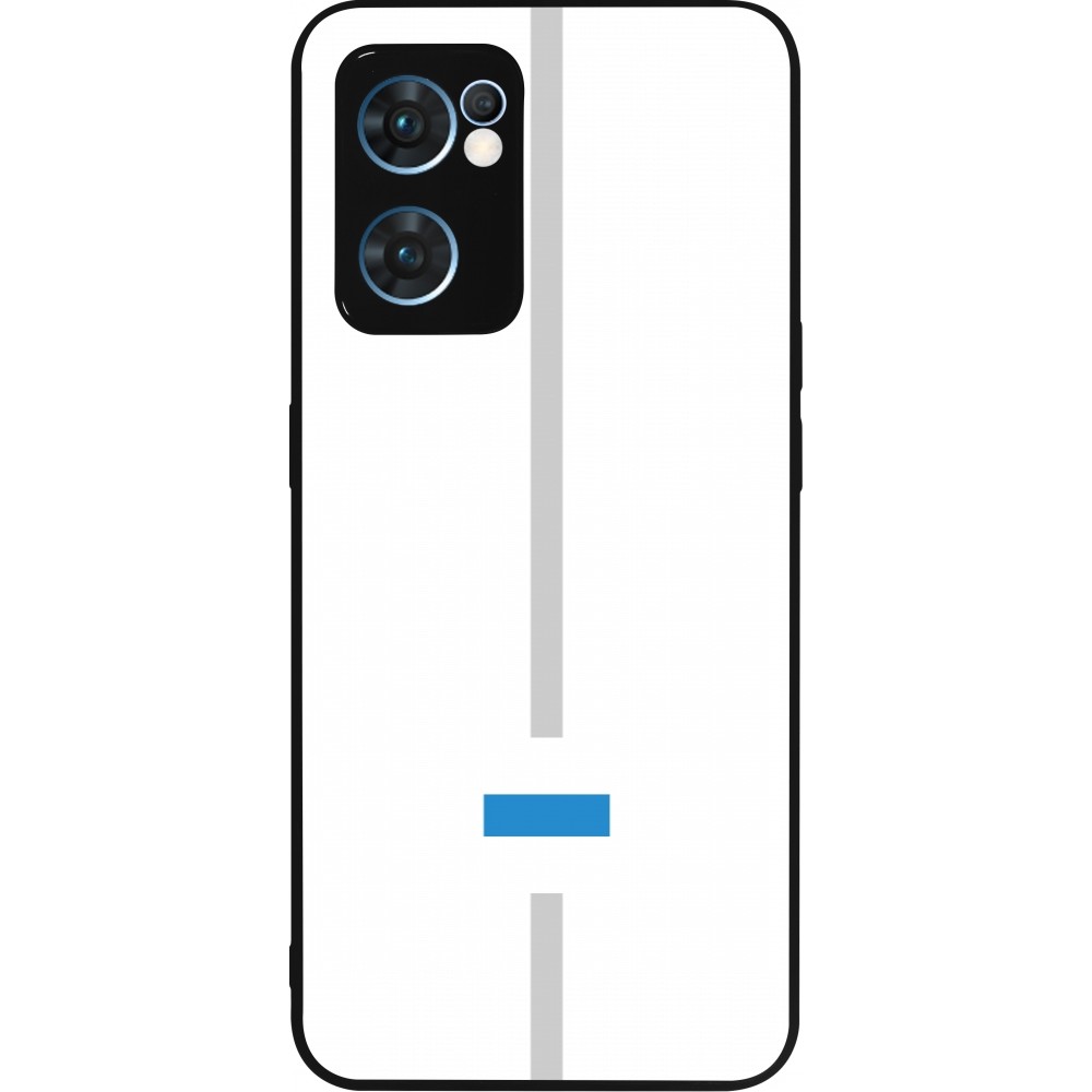 OPPO Reno7 5G Case Hülle - Silikon schwarz Kanton ZG weiss