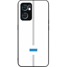 OPPO Reno7 5G Case Hülle - Silikon schwarz Kanton ZG weiss