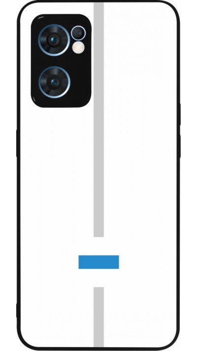 OPPO Reno7 5G Case Hülle - Silikon schwarz Kanton ZG weiss