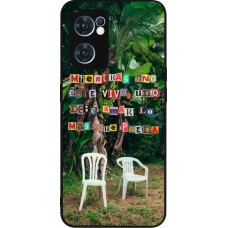 Coque OPPO Reno7 5G - Silicone rigide noir Chairs DTMF