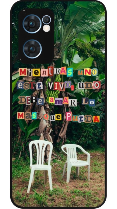 Coque OPPO Reno7 5G - Silicone rigide noir Chairs DTMF