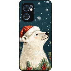 Coque OPPO Reno7 5G - Silicone rigide noir Christmas 25 Bear