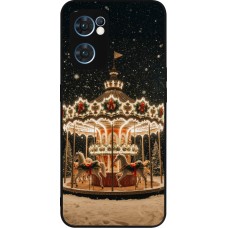 Coque OPPO Reno7 5G - Silicone rigide noir Christmas 25 Carousel